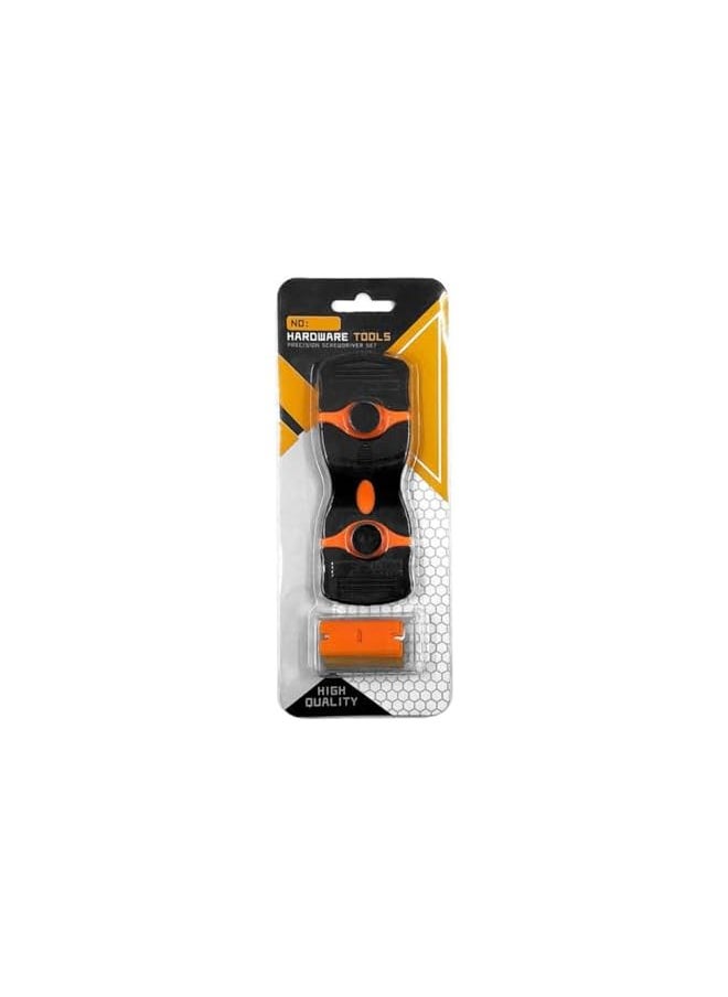 PROMASS promass Plastic Razor Scrapers Plastic, Utility Razor Double Edged Blade Scraper with 3 Pack Plastic Razor Scraper Blades and 3 Pack Metal Blade for Removing Labels/Stickers/Decals from Glass  - Image 3