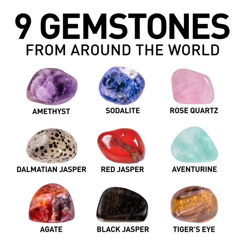 Blue Marble National Geographic Hobby Rock Tumbler Kit - Rock Polisher for Kids & Adults, Noise-Reduced Barrel, Grit, 2.5 Pounds Raw Gemstone & Jasper Mix, Great STEM Hobby Kit - Image 4