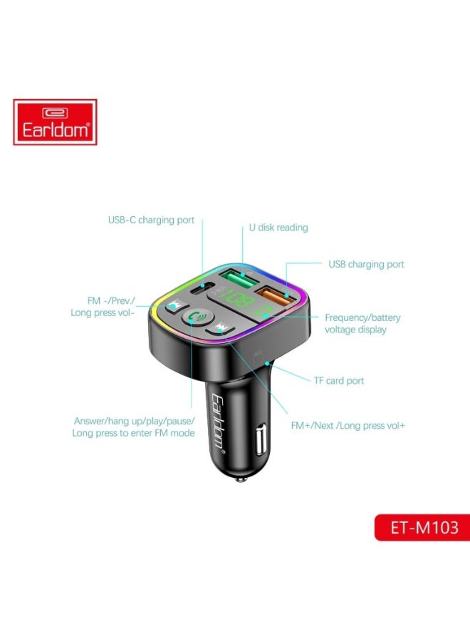 أيرلدوم مشغل MP3 لاسلكي للسيارة ET-M103 من إيرلدوم، بقوة 3.1 أمبير - Image 3
