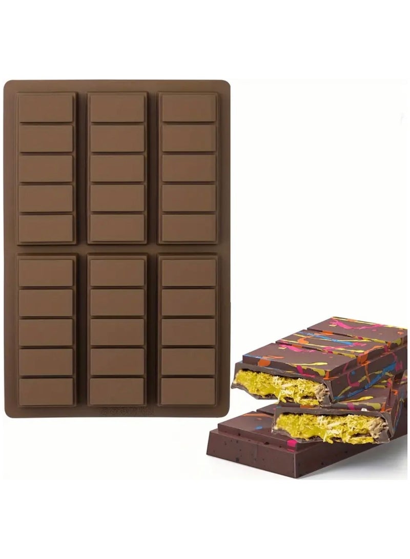 1pcs, Chocolate Bar Molds, 3D Silicone Molds, Candy Molds, Chocolate Molds, Baking Tools, Kitchen Gadgets, Kitchen Accessories - Image 1