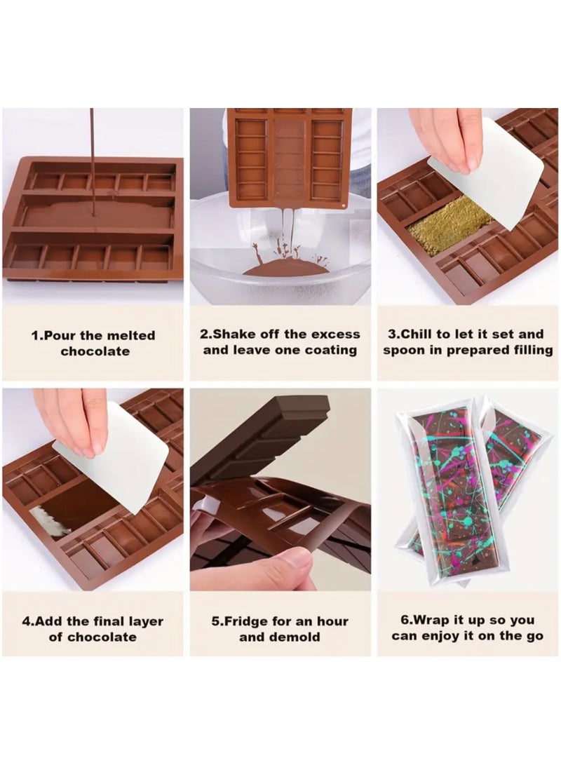 1pcs, Chocolate Bar Molds, 3D Silicone Molds, Candy Molds, Chocolate Molds, Baking Tools, Kitchen Gadgets, Kitchen Accessories - Image 2