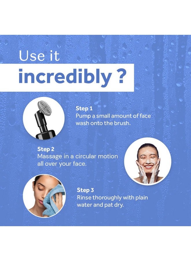 Atulya Rice Water Foaming Face Wash with In-Built Soft Face Brush | Face Wash for Wrinkles & Fine Lines | Face Wash with Silicone Brush | Suitable for All Skin Types| 150ml - Image 5