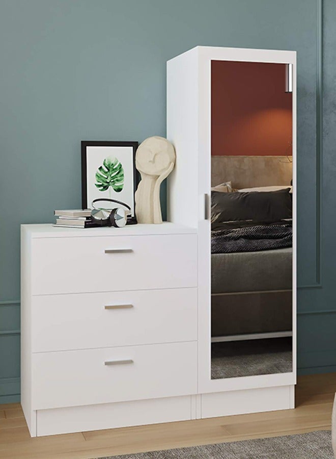 Home Canvas Home Canvas Nancy Dresser with mirror White - Image 1