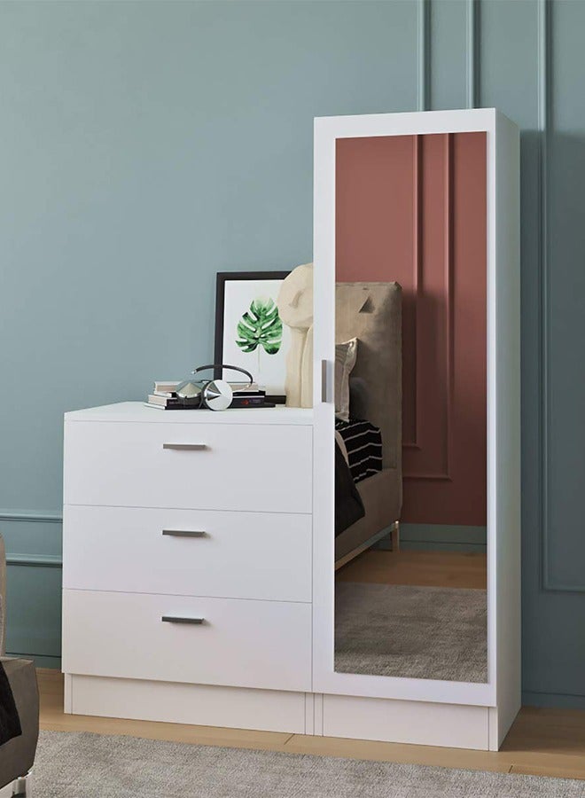 Home Canvas Home Canvas Nancy Dresser with mirror White - Image 3