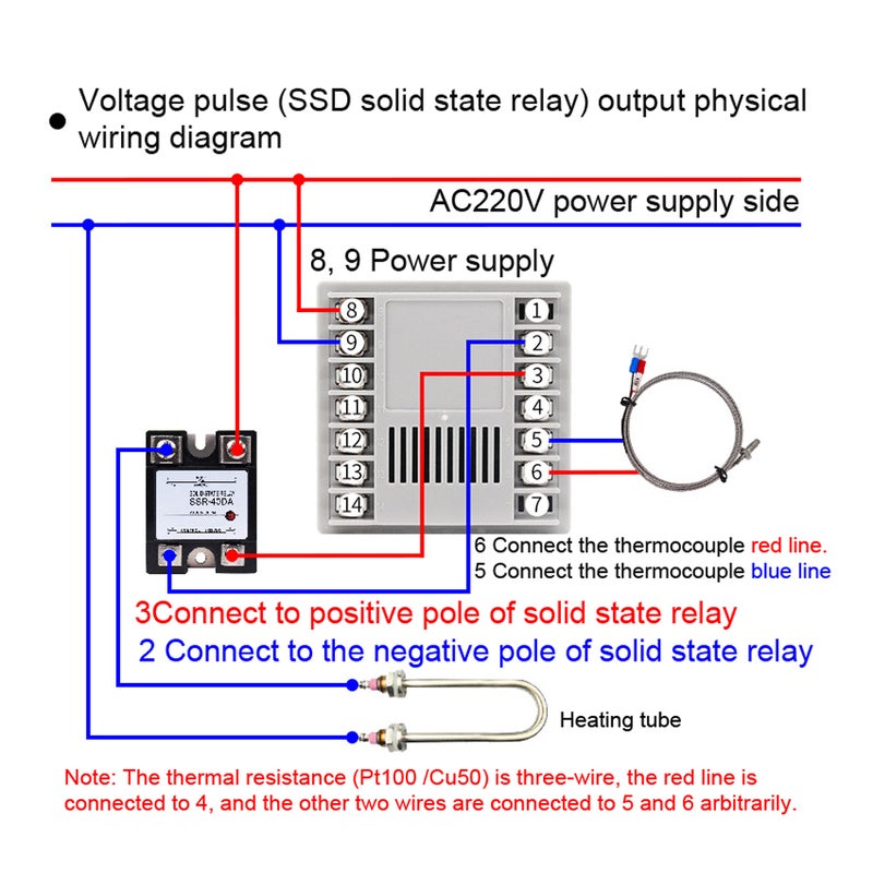 0~400℃ Adjustable Intelligent Precise Temperature Controller Digital Display Relay Solid State SSR Output Over Temperature Alarm Oven Industrial Equipment Multi-function Temperature Controller - Image 2