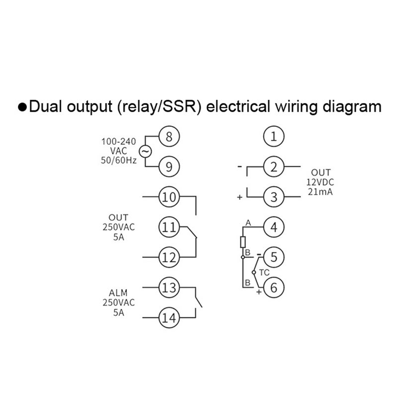 0~400℃ Adjustable Intelligent Precise Temperature Controller Digital Display Relay Solid State SSR Output Over Temperature Alarm Oven Industrial Equipment Multi-function Temperature Controller - Image 3