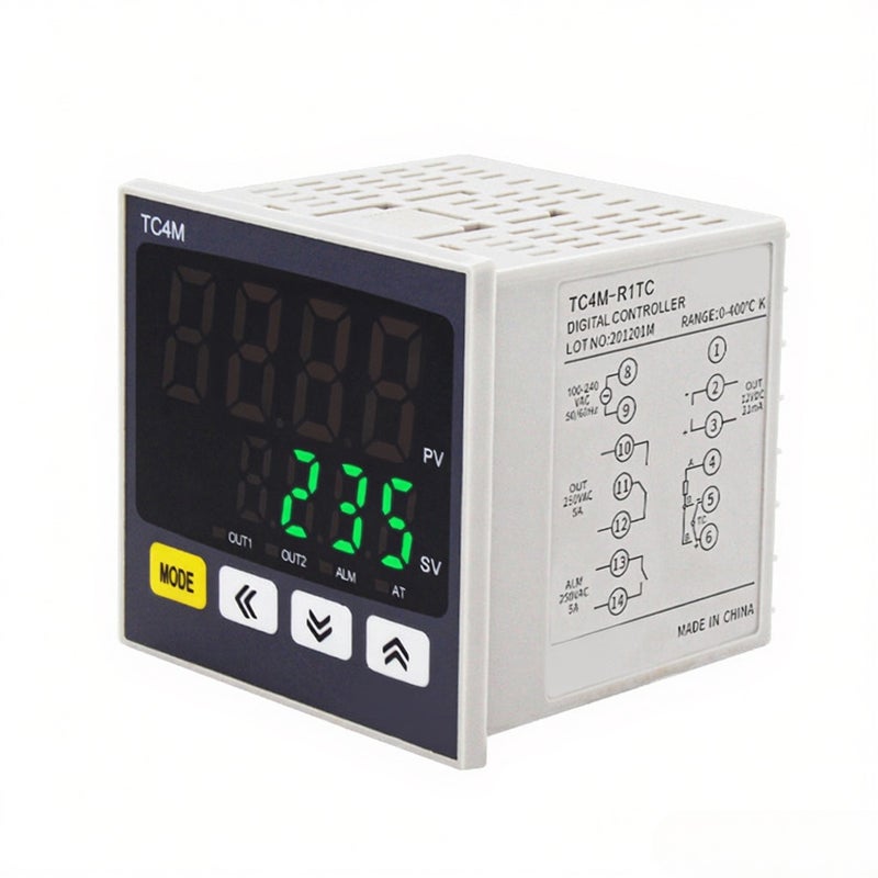 0~400℃ Adjustable Intelligent Precise Temperature Controller Digital Display Relay Solid State SSR Output Over Temperature Alarm Oven Industrial Equipment Multi-function Temperature Controller - Image 1