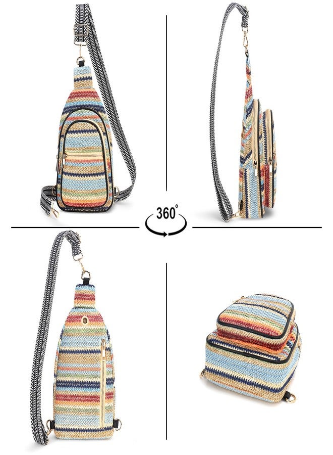 BBORGDC Summer Crossbody Sling Bag for Women, Straw Woven Small Shoulder Purse with Adjustable Strap, Lightweight Vacation & Beach Bag for Travel and Daily Use - Image 4