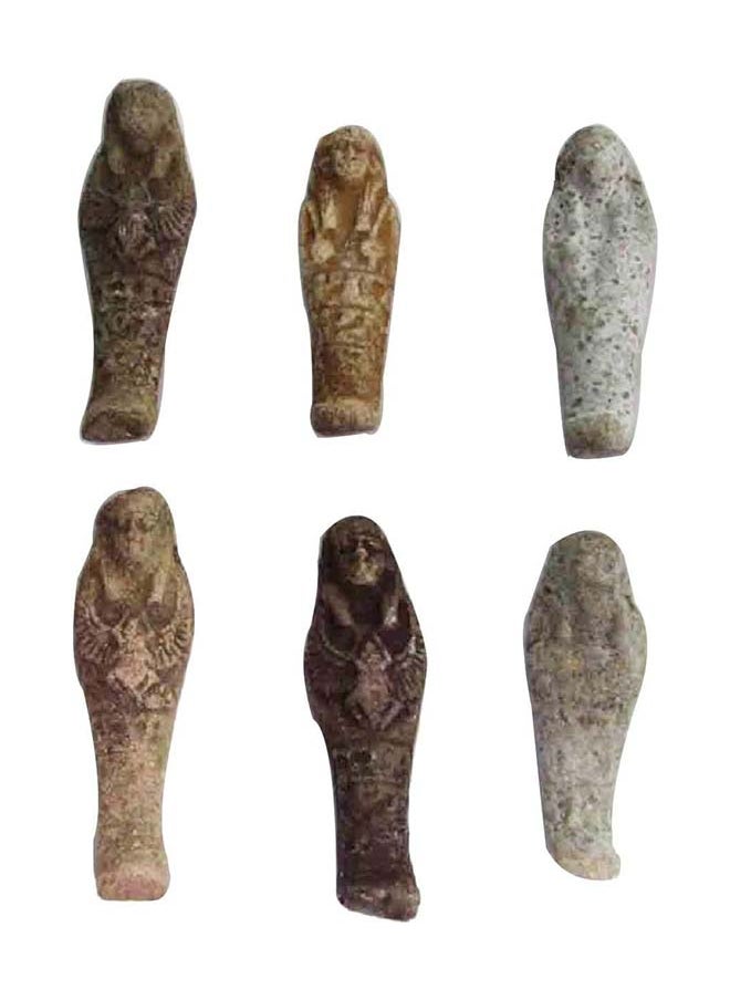 Generic 4 Pcs Of Egyptian Ushabti Shabti Shawabti Antique Replica Middle Kingdom Funerary 3D Mummy 2.4 Figure Statue Collectable 
