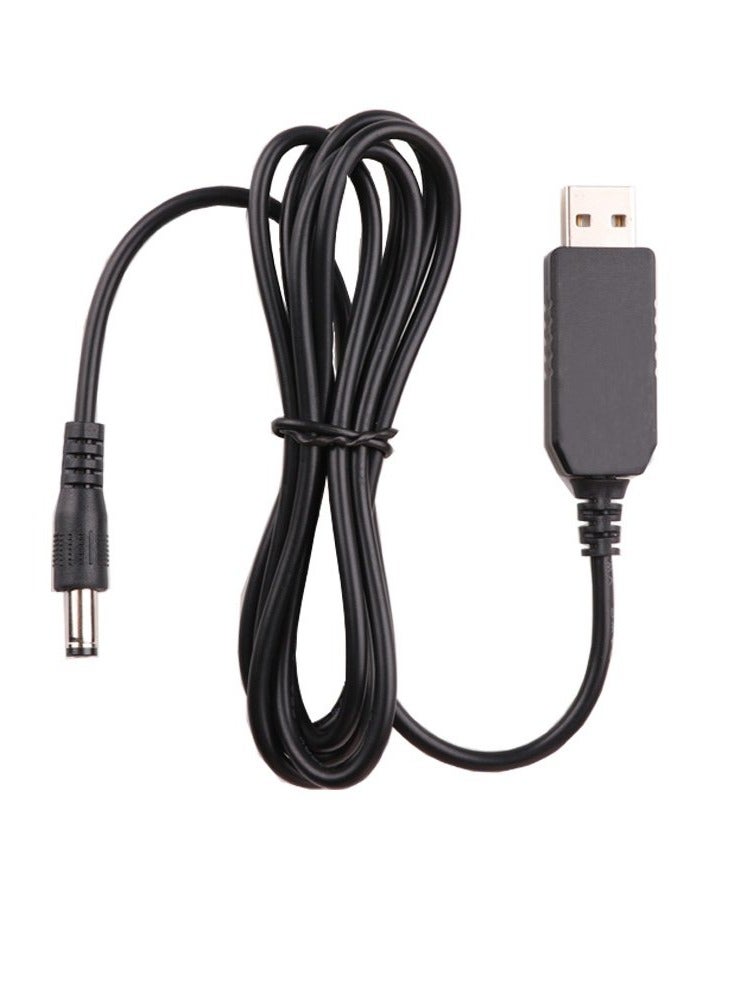 DC 5V to 12V USB Power Cable, USB Power Supply Cable with DC 5.5 x 2.1mm Plug for Router to Avoid Power Outage