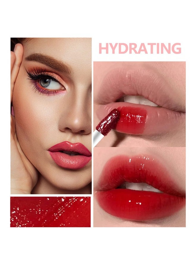 Eakroo 6 Colors Lip Tint Stain Mini Liquid Lipstick Korean Lip Gloss Moisturizing Natural Lip Tint Multi Use Lip And Cheek Tint Non Stick Cup Lightweight High Pigment Long Lasting Vivid Color - Image 4