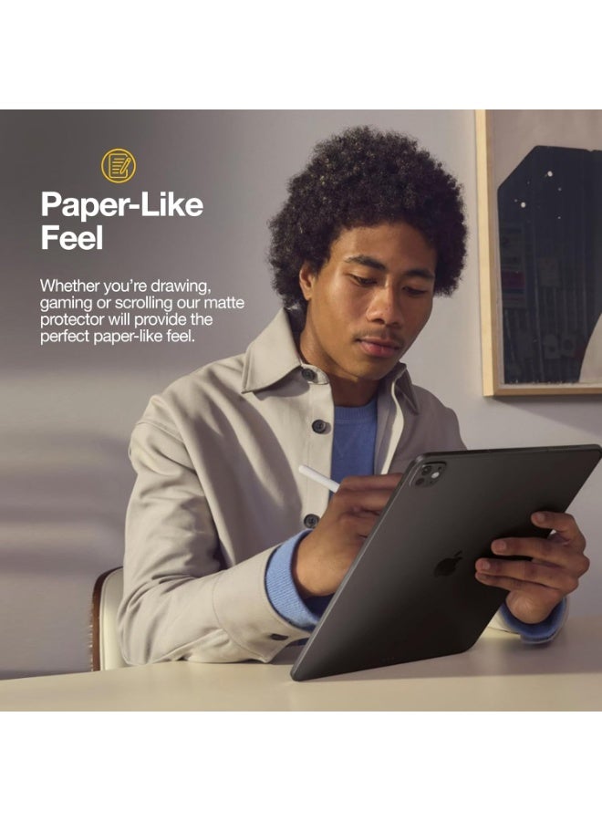 Paper-Feel Magnetic Screen Protector for iPad Pro 11 Inch (M5/M4) 2025/2024&iPad Air 11 Inch M4/M3/M2 (8th/7th/6th Gen, 2026/2025/2024), Write and Draw Like on Paper, Detachable and Reusable, Compatible with Tempered Film, Matte Finish - Image 4