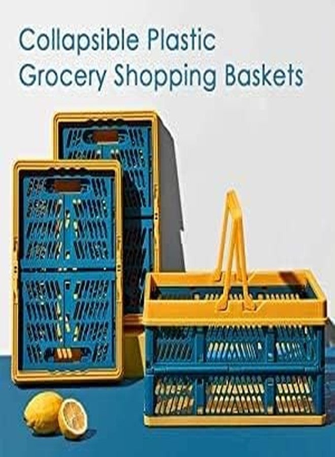Baktas Kitchen Vegetable Basket/Foldable Indoor Outdoor Grocery Shopping Crate with Handle/Multipurpose Portable Storage Organizer Basket(Multicolor) - Image 2
