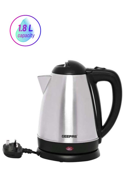 غلاية كهربائية من الستانلس ستيل 1.8 L 1500 W GK5454 فضي/أسود