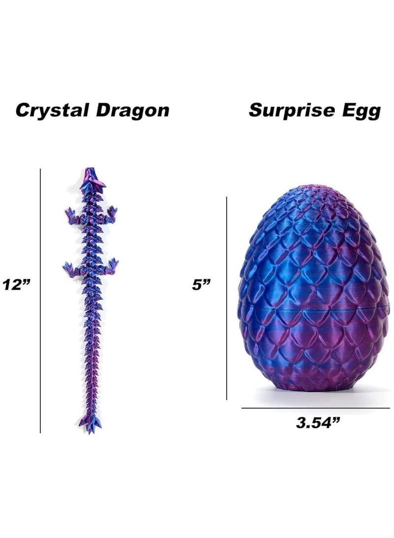 3D Printed Dragon Egg Toy with Articulated Crystal Dragon Inside – Fidget Desk Toy & Home Decor for Boys, Kids & Collectors - Image 5
