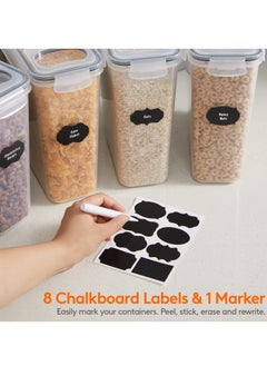 RollsTimi  4-Piece Rice and Grain Storage Box with Measuring Cups Clear  - Image 2