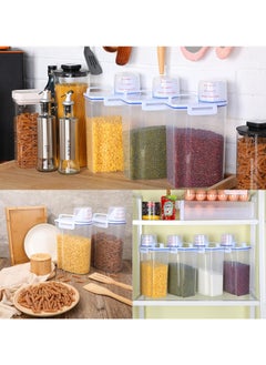 RollsTimi  4-Piece Rice and Grain Storage Box with Measuring Cups Clear  - Image 3