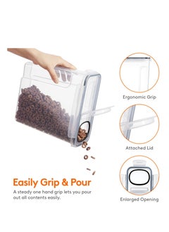 RollsTimi  4-Piece Rice and Grain Storage Box with Measuring Cups Clear  - Image 4