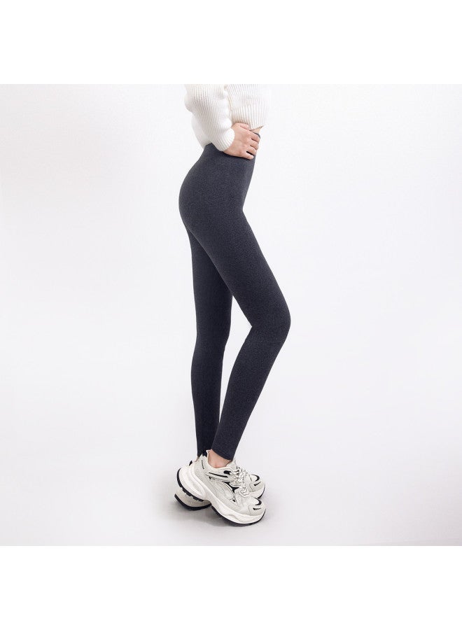 pincai High-Waist Thickened Fleece Leggings, Versatile And Basic For Autumn And Winter, Warm, Stretchy, Comfortable, And Suitable For Outerwear - Image 3