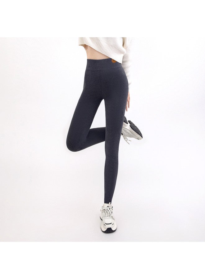 pincai High-Waist Thickened Fleece Leggings, Versatile And Basic For Autumn And Winter, Warm, Stretchy, Comfortable, And Suitable For Outerwear - Image 5