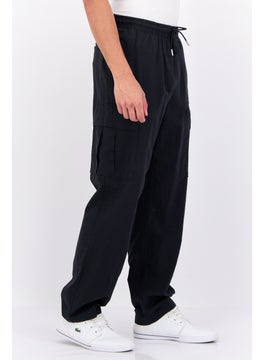 Jack Jones Men Looses Fit Solid Cargo Pants, Black  - Image 2