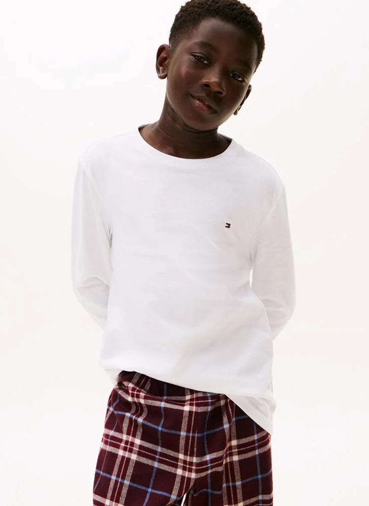 TOMMY HILFIGER Kids 2 Pack Slogan Crew Neck T-Shirt