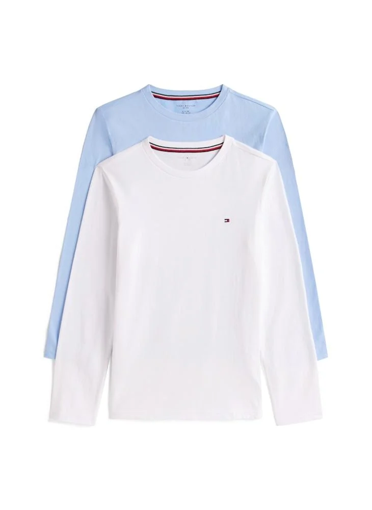 تومي هيلفيغر Kids 2 Pack Slogan Crew Neck T-Shirt