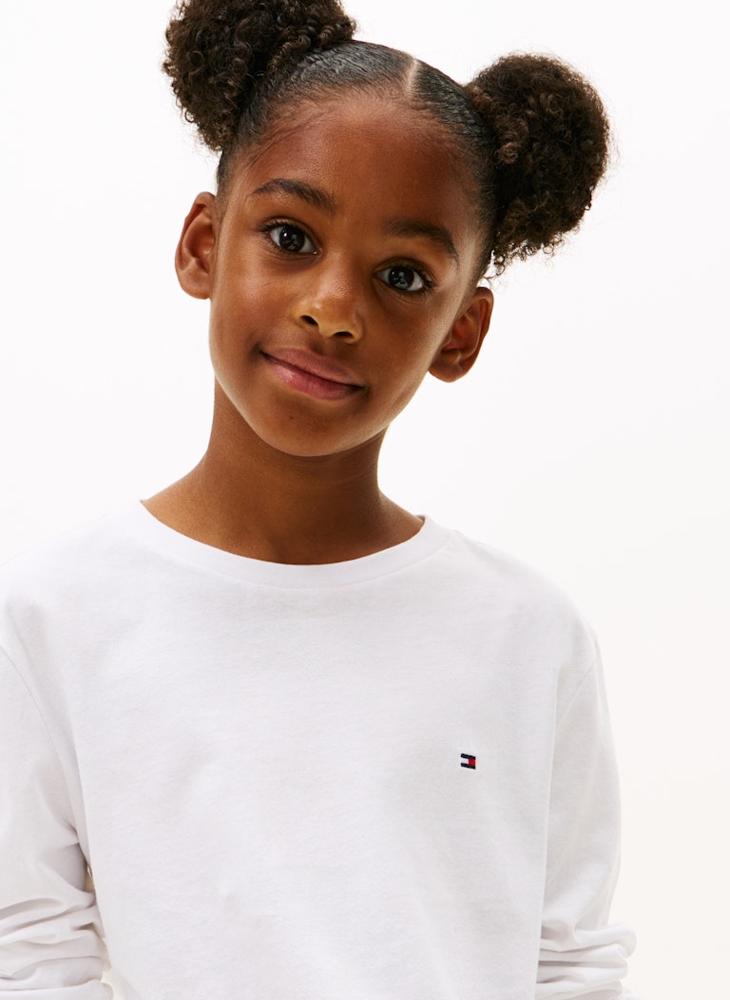 تومي هيلفيغر طقم تي شيرت قطعتين للأطفال بياقة دائرية وشعار - Image 5