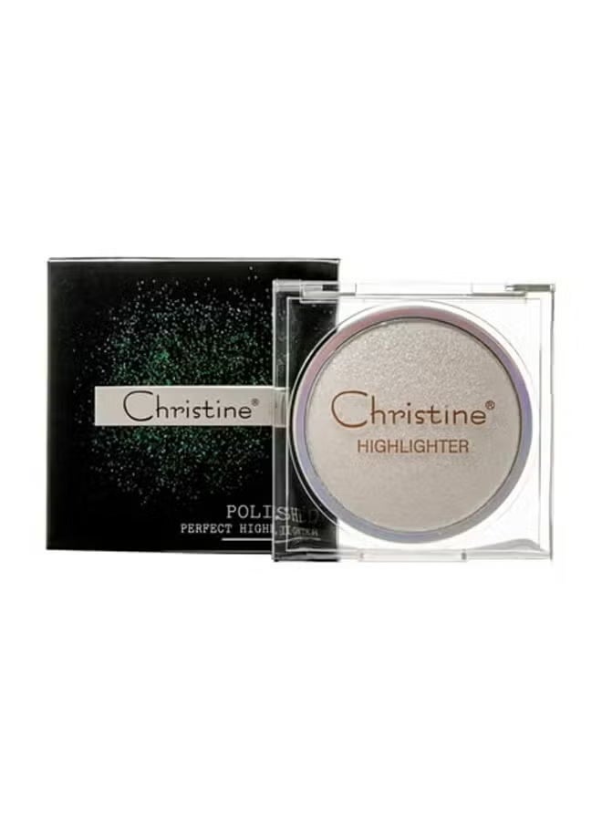 Christina Marble Makeup Brush - M13 +Polished Highlighter No. 01 - Image 2