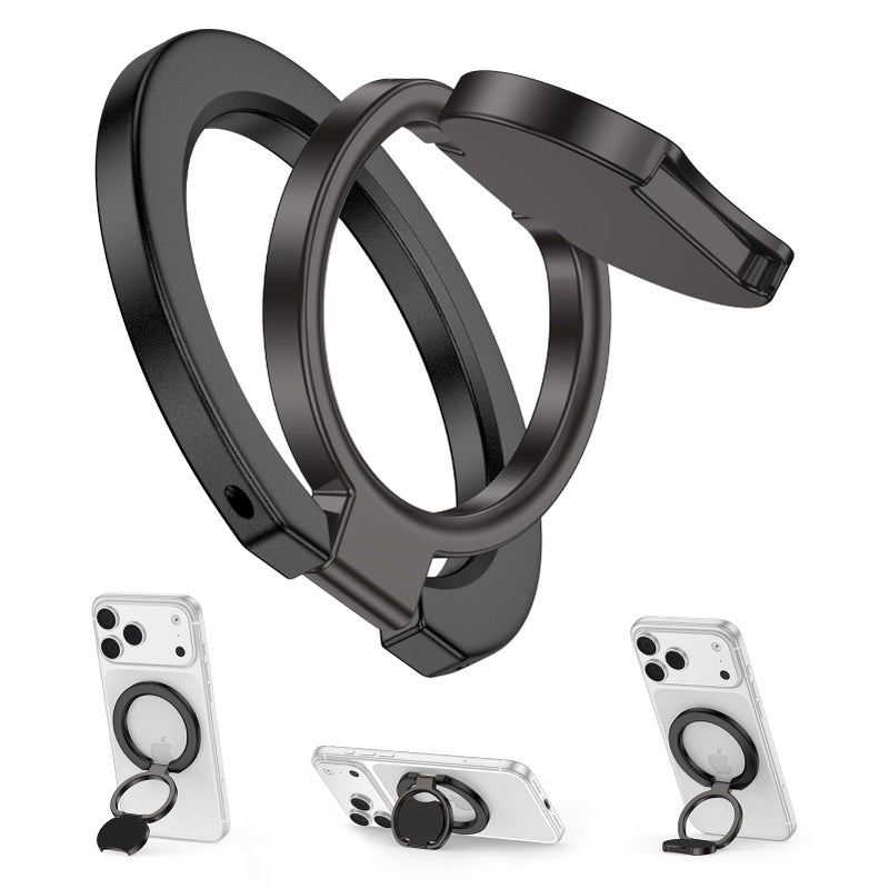 REPIND Magnetic Phone Ring Holder for MagSafe Dual-Side 360Â° Rotation Strong Magnet Finger Cell Phone Ring Grip Stand MagSafe Kickstand for iPhone 17 Pro Max/17 Pro/17/16/15/14/13/12,Samsung,Android,iPad - Image 1
