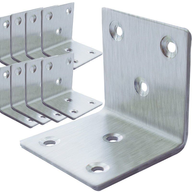 20Pcs Stainless Steel Angle Bracket 2x2x2 Heavy Duty L Brackets for Wood 50MM 2Inch Wide Corner Brackets Metal Corner Brace 90Degree L Shape Bracket for Wooden Frame Bed Furniture Bookshelf