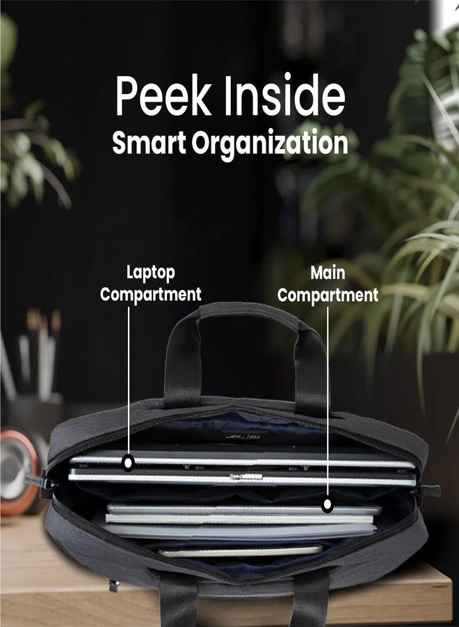 RIVACASE Suzuka ECO Laptop Bag Water Resistant ECO FRIENDLY RPET Polyester Fabric fits most popular Macbook Laptops Ultrabooks 15.6 inches Computer Bag for Women/Men/Travel/Business Style Briefcase - Image 4