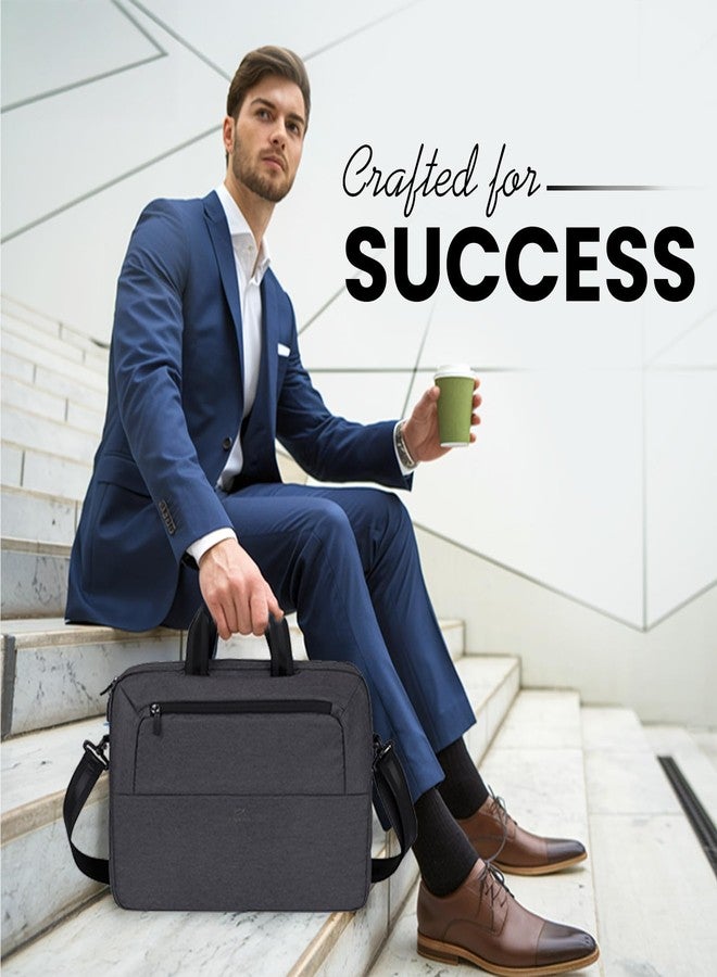 RIVACASE Suzuka ECO Laptop Bag Water Resistant ECO FRIENDLY RPET Polyester Fabric fits most popular Macbook Laptops Ultrabooks 15.6 inches Computer Bag for Women/Men/Travel/Business Style Briefcase - Image 5