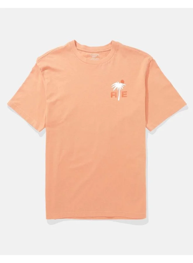 American Eagle Logo Detail Crew Neck T-Shirt
