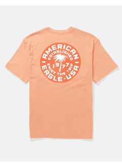 American Eagle Logo Detail Crew Neck T-Shirt  - Image 4