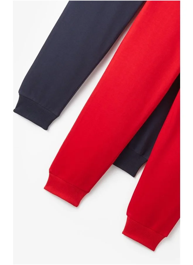 JUNE June Baby Boy 2-Pack Sweatpant Navy - Red