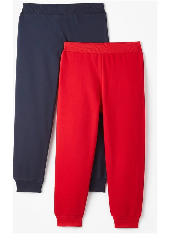 جون June Baby Boy 2-Pack Sweatpant Navy - Red