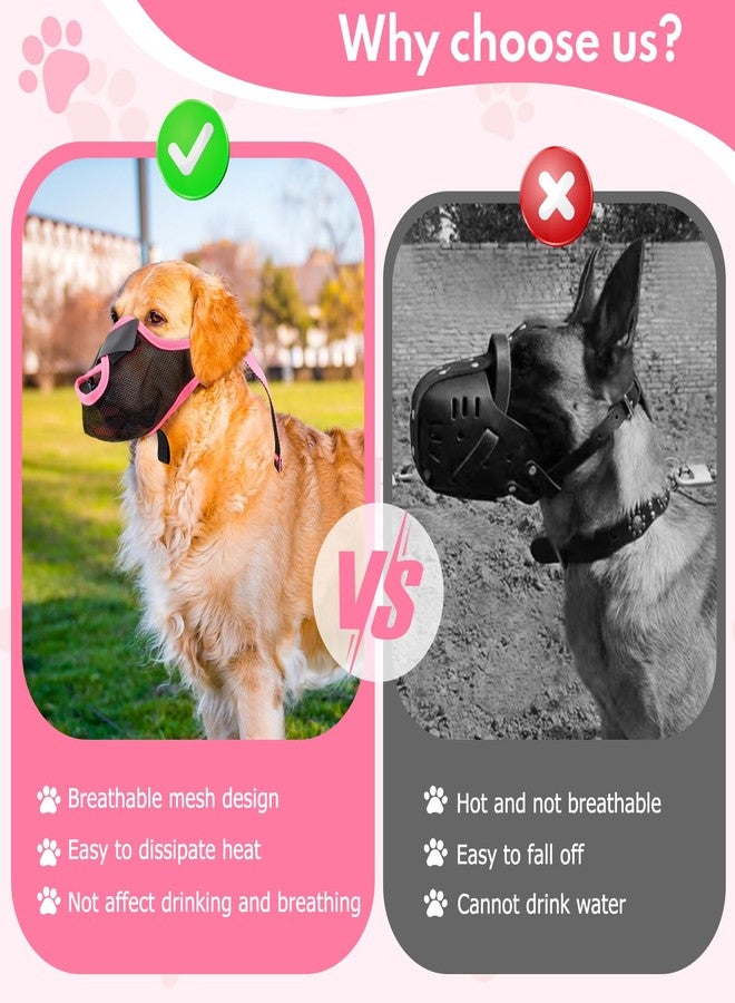 VINGVO Dogs Mouth Cover Mask for Large Medium Dogs, Soft Mesh Dog Muzzle Cover Mask for Biting, Chewing and Scavenging, Breathable for Medium Dog for Aggressive Pets Training (Black M) - Image 4
