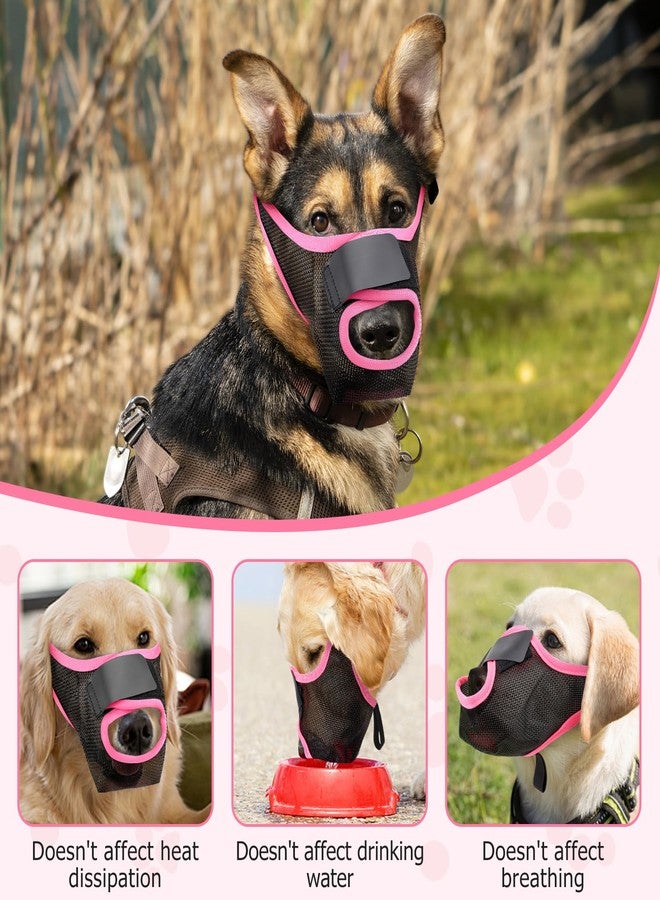 VINGVO Dogs Mouth Cover Mask for Large Medium Dogs, Soft Mesh Dog Muzzle Cover Mask for Biting, Chewing and Scavenging, Breathable for Medium Dog for Aggressive Pets Training (Black M) - Image 2