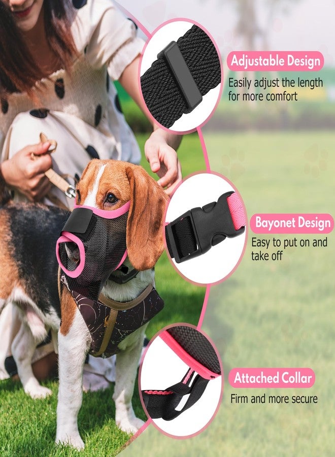 VINGVO Dogs Mouth Cover Mask for Large Medium Dogs, Soft Mesh Dog Muzzle Cover Mask for Biting, Chewing and Scavenging, Breathable for Medium Dog for Aggressive Pets Training (Black M) - Image 3