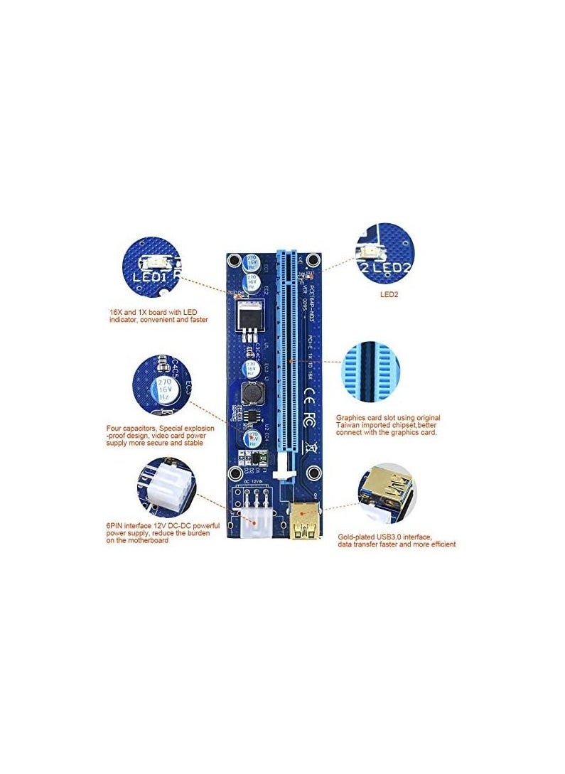 Generic Ver009S Gold Version GPU Riser Cards Kit, Pack of 6  - Image 3