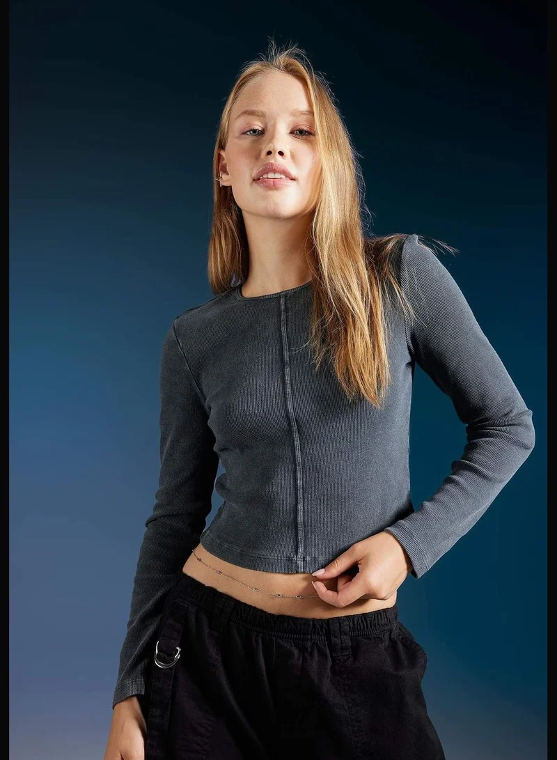 DeFacto Woman Knitted Long Sleeve T-Shirt