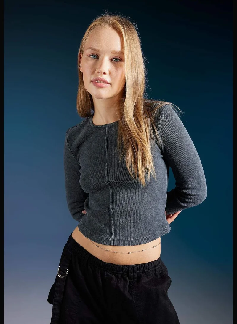 DeFacto Woman Knitted Long Sleeve T-Shirt
