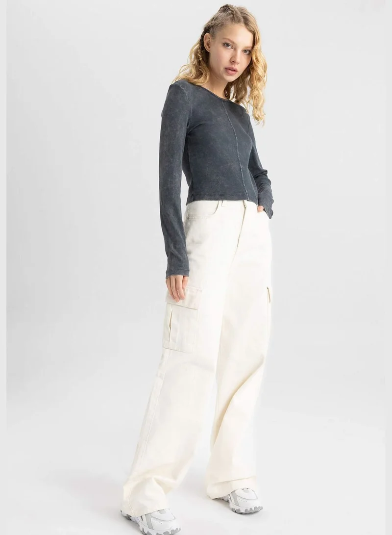 DeFacto Woman Knitted Long Sleeve T-Shirt