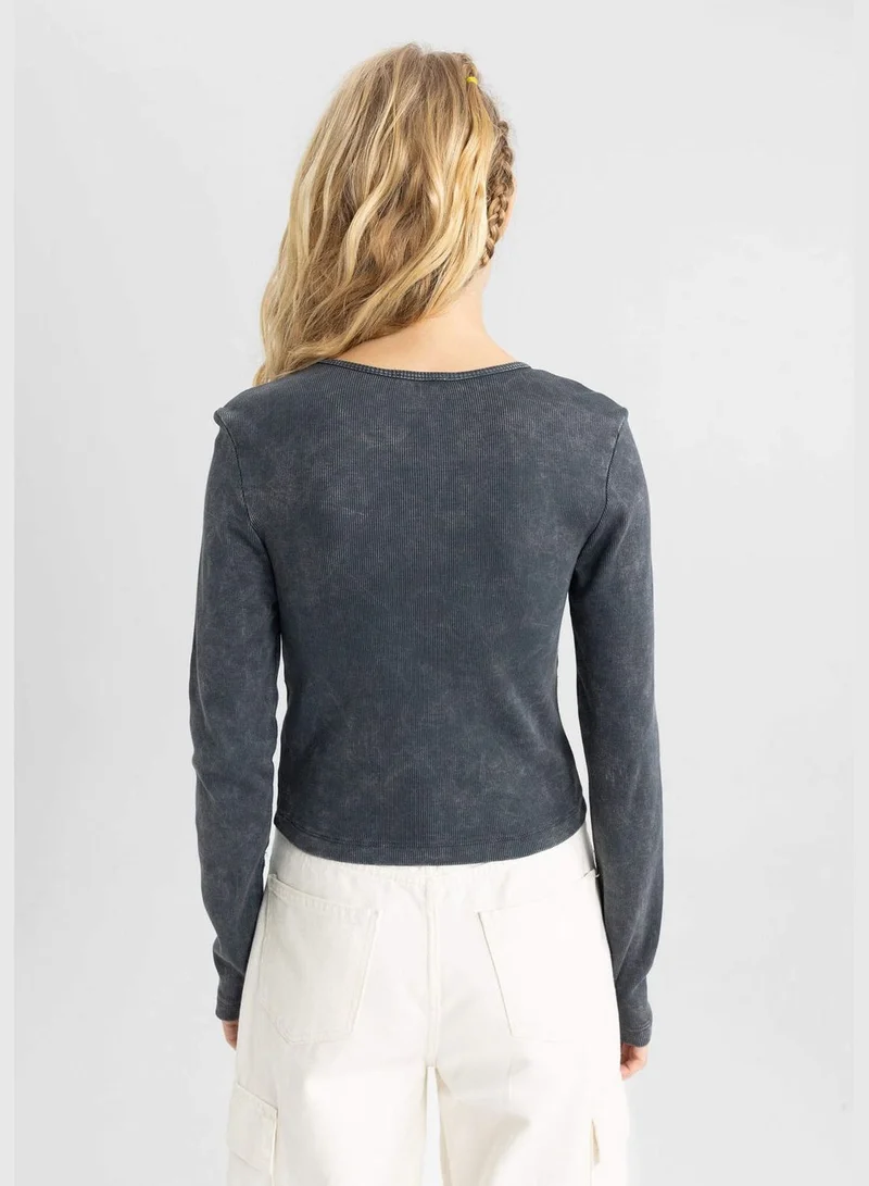 DeFacto Woman Knitted Long Sleeve T-Shirt