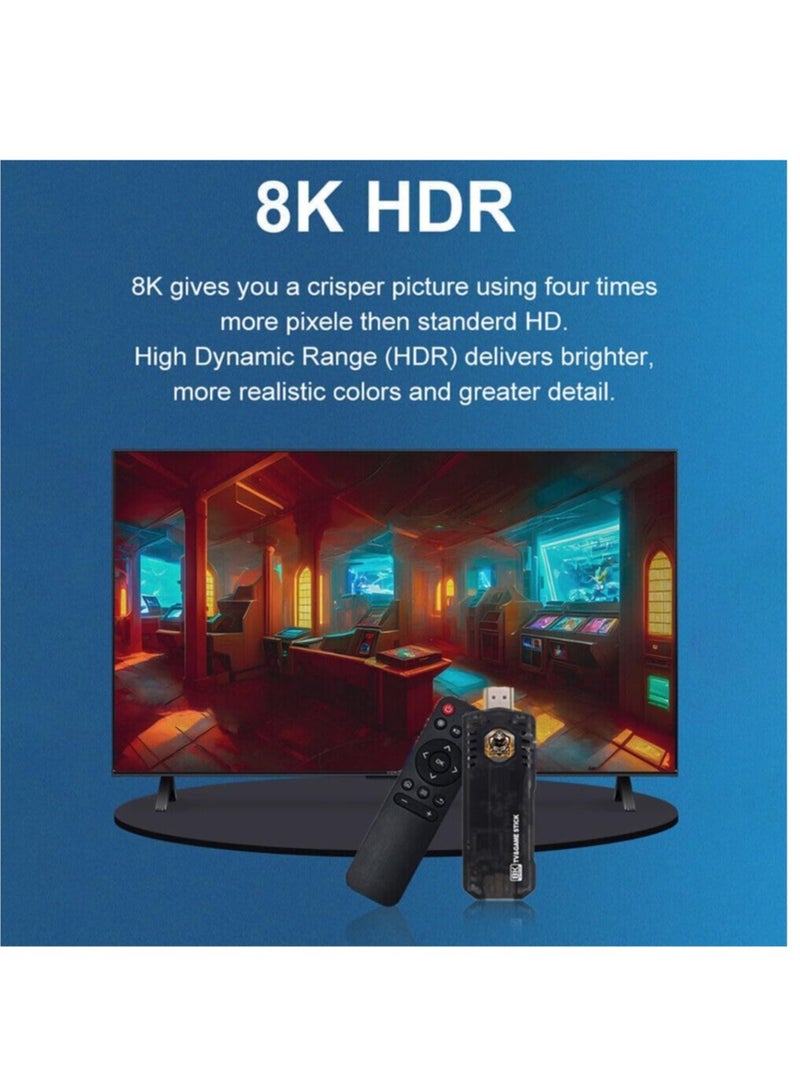Presenting the Ultimate Gaming Hub: A 10,000-Game Loaded Android TV Box with 8K/4K Video, Quad-Core Power, Wireless Controller, and Dual System Retro Gaming Stick. - Image 4