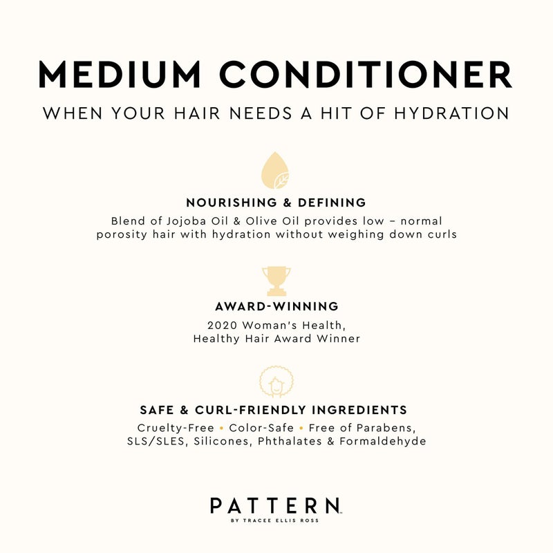 PATTERN Beauty by Tracee Ellis Ross Medium Conditioner - Hydration & Slip for Curly Hair 3a-4a, 13 Fl Oz - Image 3