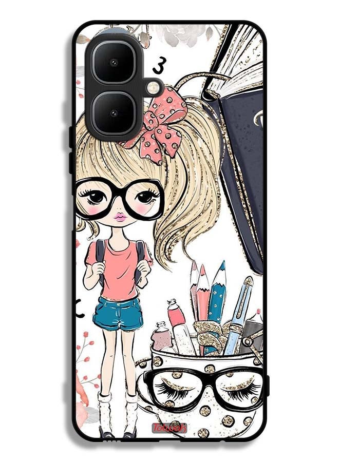 Tolwak Tecno Pop 10 Protective Case Cover Unicorn Girl Art