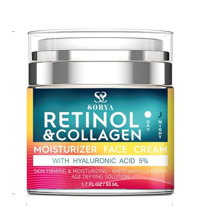 SORYA Retinol & Collagen Face Cream – Anti-Aging Moisturizer for Wrinkles & Fine Lines | Hyaluronic Acid & Peptides | Hydrates & Restores Skin Elasticity - Image 1