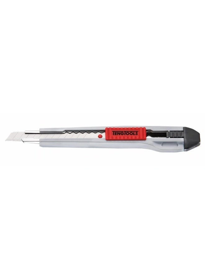 9mm Snap-Off Utility Knife | Retractable Blade | Durable Plastic Housing | Built-In Blade Snapper | Pocket Clip
